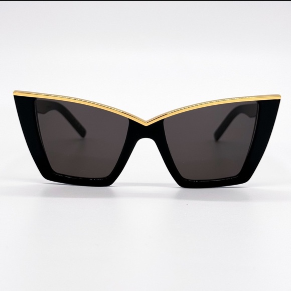 SAINT LAURENT SL570 SUNGLASSES 001 GOLD BLACK WOMEN SL570 SUNGLASSES - Picture 3 of 10